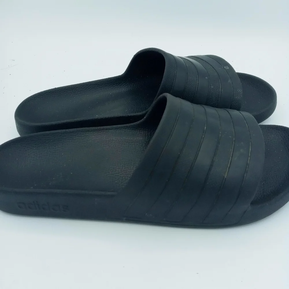 Adidas Adilette All Black Comfort Slides Size 10